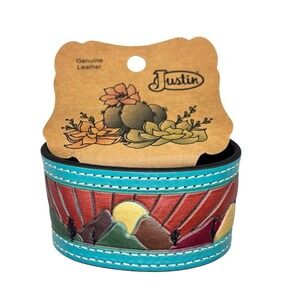 Justin Women's Turquoise Cuff Bracelet Western Rodeo‎ Sunset Design